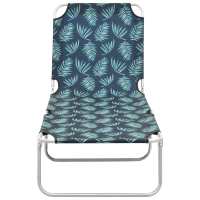 vidaXL Tumbona plegable de acero con recubrimiento polvo Gris, Taupé, Azul Sillas de Exterior Ideal para jardín, playa, piscina, terraza Tumbona Piscina Tumbonas Playa Tumbonas Jardín Exterior - details 8
