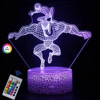 Lámpara De Noche LED Control Remoto Táctil Spiderman VS Venom 7/16 Colores Regalo Para Niños Decoración De Mesa Juguete - details 15