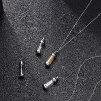 Joyería De Acero Inoxidable Para Cremación Portador De Restos De Amados Muertos Colgante Memorial De Vidrio Transparente Para Recordar a Nuestros Pequeños Amigos - details 1