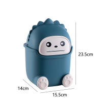 Small Desktop Trash Can Cartoon Style Mini Household Table Waste Bin Plastic Material Eco-friendly Home Organization - details 0