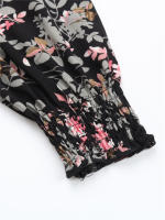 Vestido Casual De Mujer Con Estampado Floral Cuello V Manga Larga A-Line Longitud De Rodilla Cintura Alta Primavera Otoño Invierno - details 21