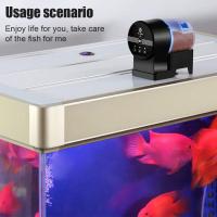 Alimentador De Acuario Inteligente Con Modo De Tiempo Doble Ajustable Compatible Con Pellet Polvo Y Tira Alimentación Para Tanque De Peces - details 2