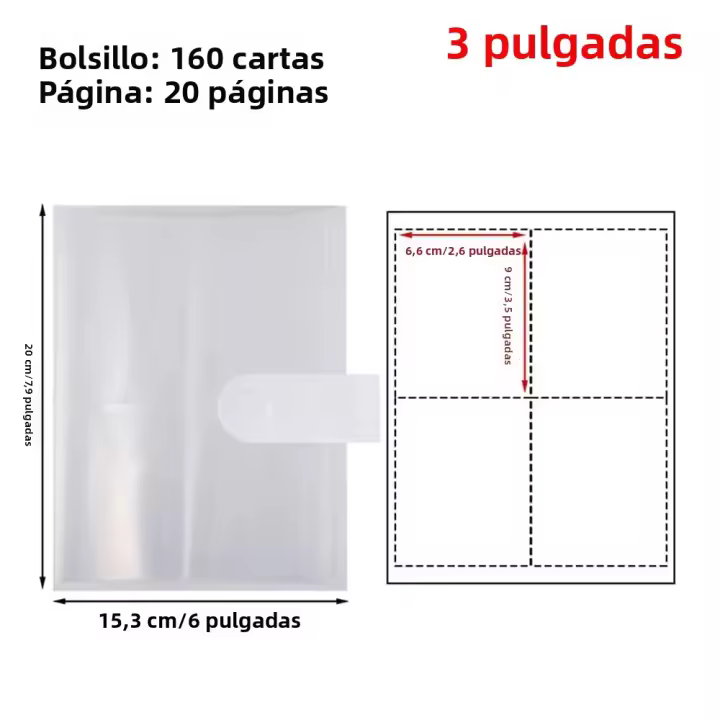 Álbum De Fotos Transparentes Para Tarjetas De Idolos Estrellas 80/160 Slots Compatible Con Tarjetas PVC De 3/4/5/6 Pulgadas - 1