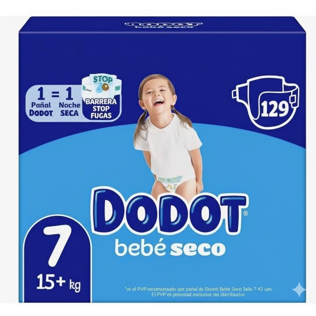 Dodot Bebé Seco Pack Ahorro, Tallas 3 a 6. Pañales Bebé con Triple Sistema de Protección Antifugas, Nº 1 Ultra Seco, Triple Capa Absorbente, Piel de tu Bebé Seca hasta 12h.