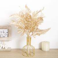 Planta Artificial De Oro Con Flores Falsas Y Grama Plástica Para Decoración De Hogar Boda Navidad Accesorios De Vaso Estilo De Plantas Exteriores Uso En Escritorio - details 3
