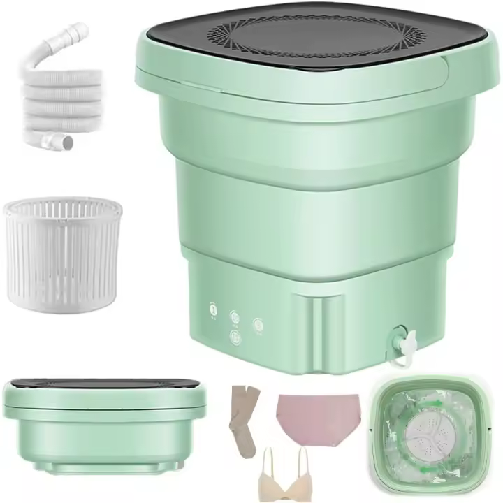Lavadora portátil, pequeña Lavadora automática, ropa interior, calcetines, ropa de bebé, Viajes, dormitorio, RV, uso doméstico - 1