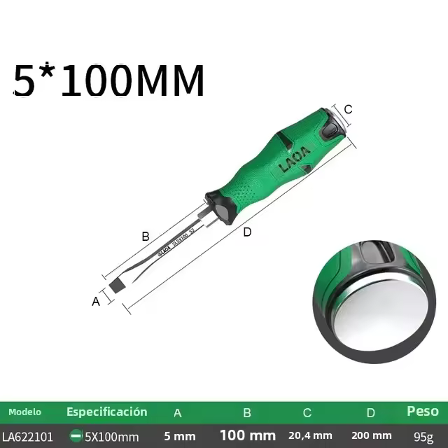 Llave De Destornillador Con Cabezal Phillips Y Slot Anti Deslizamiento Magnética Fuerte LAOA Herramienta De Reparación Para Electrónica - 1