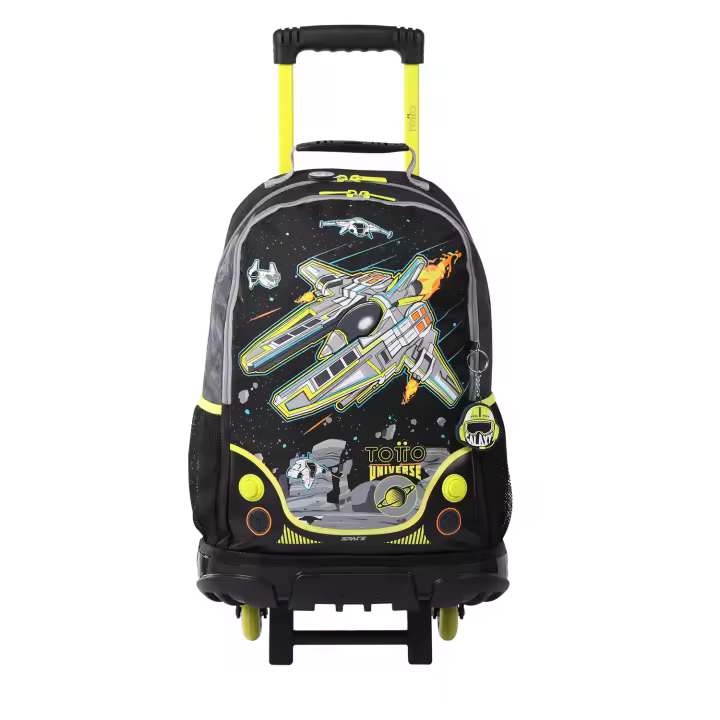 Totto Mochila infantil ruedas Spaceship -Dimensiones:33.5 x 47 x 20 cm-Material:Poliester - 1