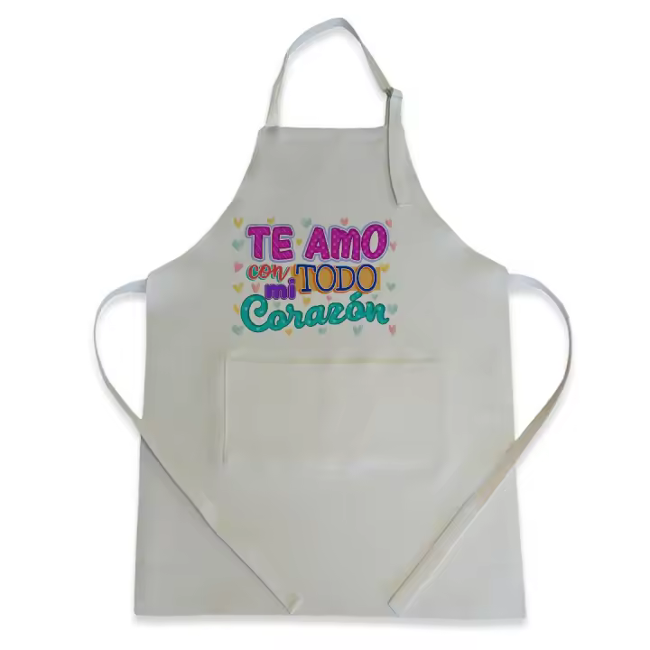 DELANTAL TE AMO DE TODO CORAZON NOVIOS MATRIMONIO PAREJA ORIGINAL Delantal cocina ada y sus detalles - 1