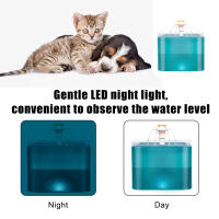 Dispensador de agua para mascotas con filtro de recirculación para agua dulce, fuente de beber automática para gatos, carga USB con iluminación LED - details 4