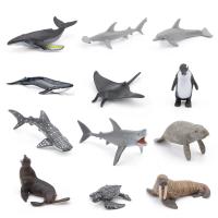 Modelos Decorativos De Animales Marinos Simulados 12 Piezas Incluyen Mantas Tiburones Blancos Walruses Ballenas Jorobadas Manaties Y Pingüinos Para Jardín - details 0