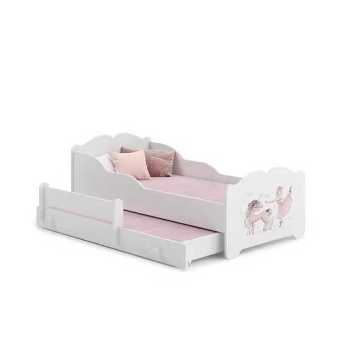 Cama dupla 160 x 80 com colchões e estrados incluídos Kobi Anna Girl with unicorn - 1