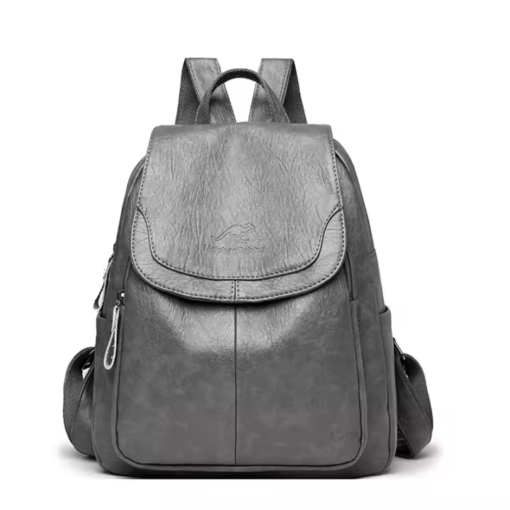Mochilas de cuero para mujer bolsos de hombro femeninos Vintage bolsos de viaje casuales Mochilas escolares 9 colores - 1