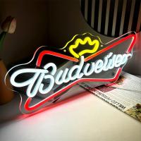 Budweiser Neón Sign LED Colorido Montaje En Pared Ideal Para Fiestas De Cerveza Festivales Cumpleaños Y Decoración Del Hogar - details 2
