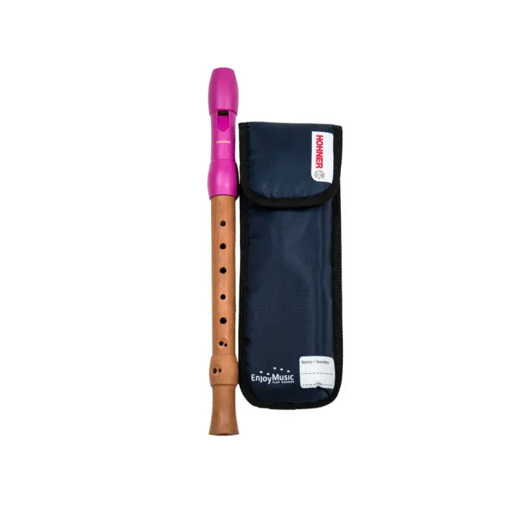 FLAUTA DULCE SOPRANO-Hohner (9586 1) Alegra Mixta (Digitacion Barroca) (2 Piezas) Boquilla Rosa - 1