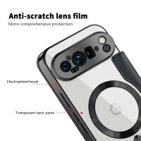 Funda De Cuero Magnética Para Google Pixel 9 pro XL 8A 7A Con Ranura Para Tarjetas Y Carga Inalámbrica Magsafe Cubierta Protectora Trasera Transparente - details 5