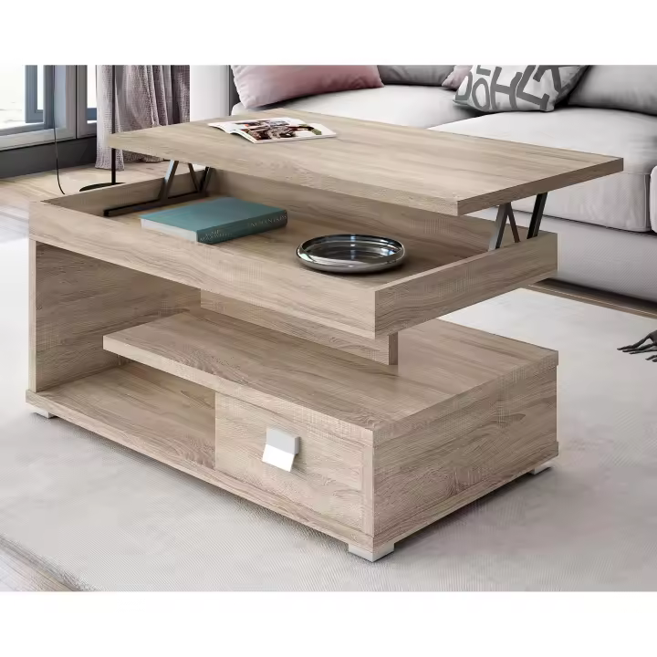Batzar Mesa Centro Easy Live Elevable Blanca de alta calidad  - ¡Ideal para tu hogar! - 1