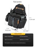 Bolsa De Almacenamiento Para Eléctricos Maestros TOOLSTACK Multifuncional Con Cierre Rápido Gran Capacidad Mochila De Hombro Y Cinturón Resistente Al Agua Bolsa De Herramientas - details 5