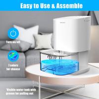 350 ml, adecuado para 5-26 Izer, deshumidifier doméstico, deshumidididiador para dormitorios Pequeños con 7 Luces LED, deshumidididifier Automático ultroculencioso - details 1
