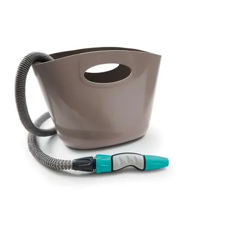 Cesta manguera HOZELOCK c/15m. Extensible + accesorios Aquapop 15 gris - 1