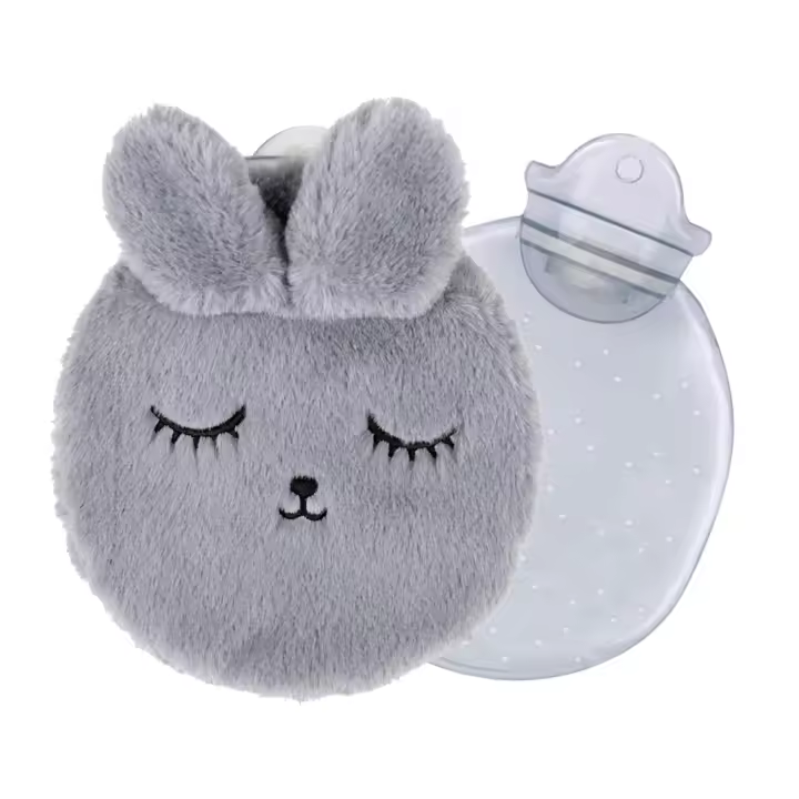 Botella de agua caliente con la botella de agua caliente suave y acogedora para los niños, botella de agua caliente de la cubierta suave, para la mano, pie, cuerpo para mantener caliente. - 1