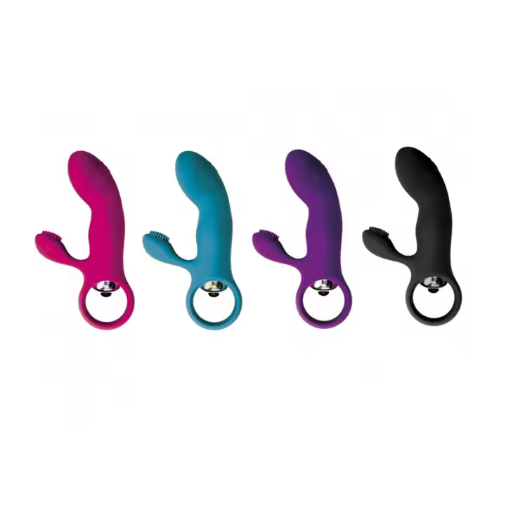 VIRGITE VIBRADOR CON ESTIMULADOR MODELO E8  COLORES AZUL MORADO NEGRO JUGUETES SEXUALES CONSOLADOR - 1