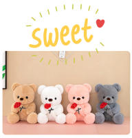 Juguete De Peluche Rosa Con Oso Regalo De San Valentín Para Novias Animal De Relleno De Algodón PP Edad Recomendada 6-12 Años - details 1