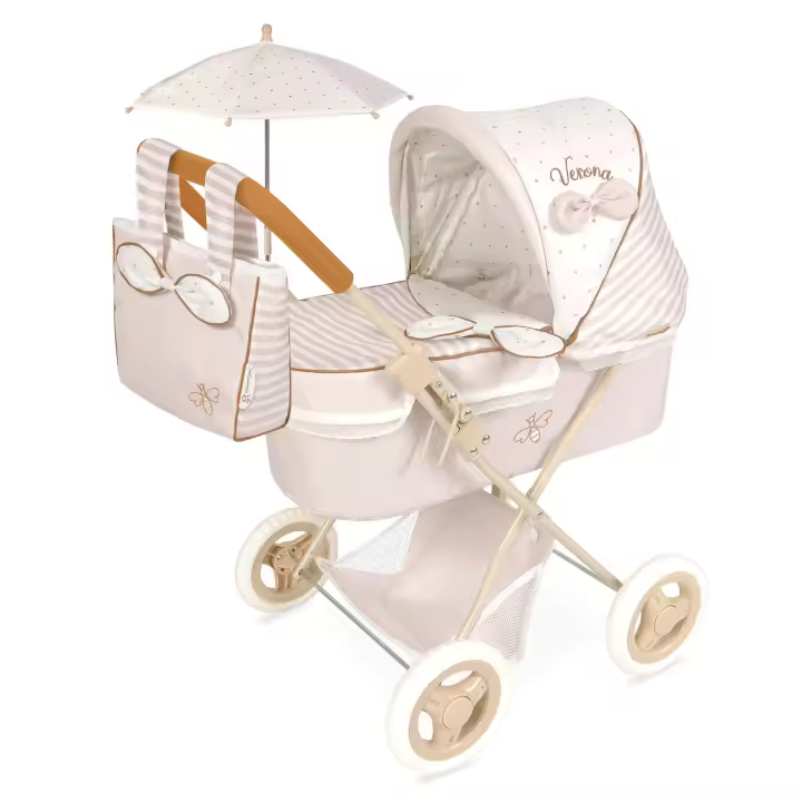 DeCuevas Toys,Coche de muñeca plegable con sombrilla, muñecas de hasta 48 cm, bebes reborn el regalo para niñas (85078) Muñecas para niñas muñecas j - 1