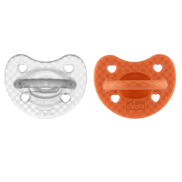 CHICCO CHUPETES PHYSIOFORMA LUXE 16-36M 2UDS NARANJA-TRANSPARENTE - 1