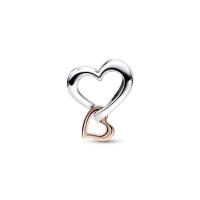 Charm en plata de ley y con un recubrimiento en oro rosa de 14k Corazón Infinito en Filigrana en Dos Tonos 782642C00 Raíz Joyas de Plata Joyas MUJER inicio Charm Colgantes de Plata Mujer Original - details 0