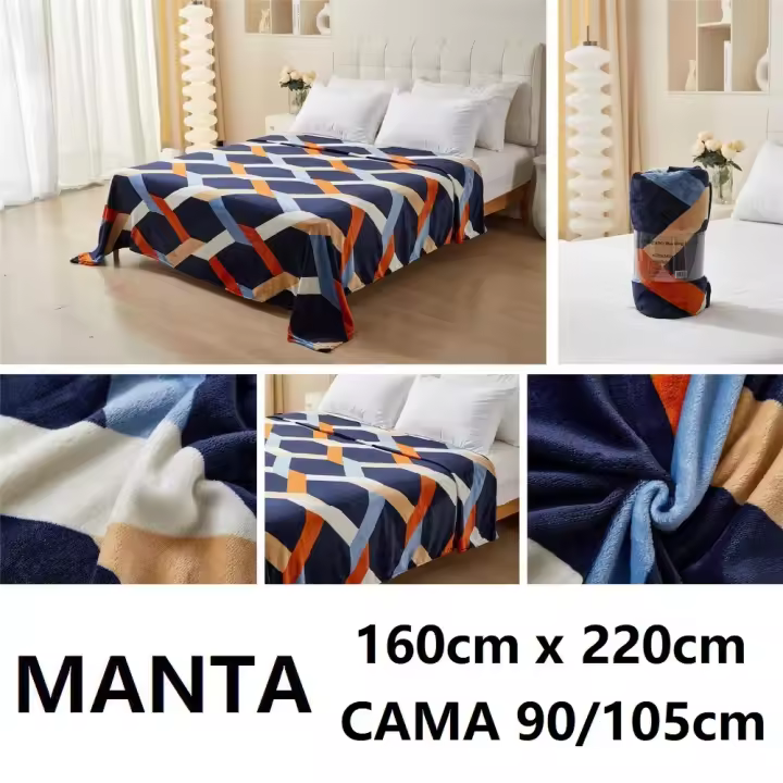 Manta sedalina extra suave estampada,medidas160x220cm para cama de 90cm/105cm, medidas 220x240cm para cama de 135cm/150cm,100% Poliéster,cm,fespu - 1