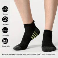 5 Pares De Medias Cortas Para Hombres De Alta Calidad Diseño Redondo Ajuste Grande Calcetines De Verano De Poliéster - details 13