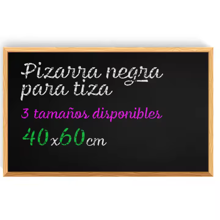 Pizarra Tiza, Pizarra Negra para Pared con Material de Montaje, Pizarra para Bodas, Niños, Escuela y Hogar, Pizarra Tiza Pared ideal Aulas, Restauración y Eventos - Ofituria (40x60) - 1