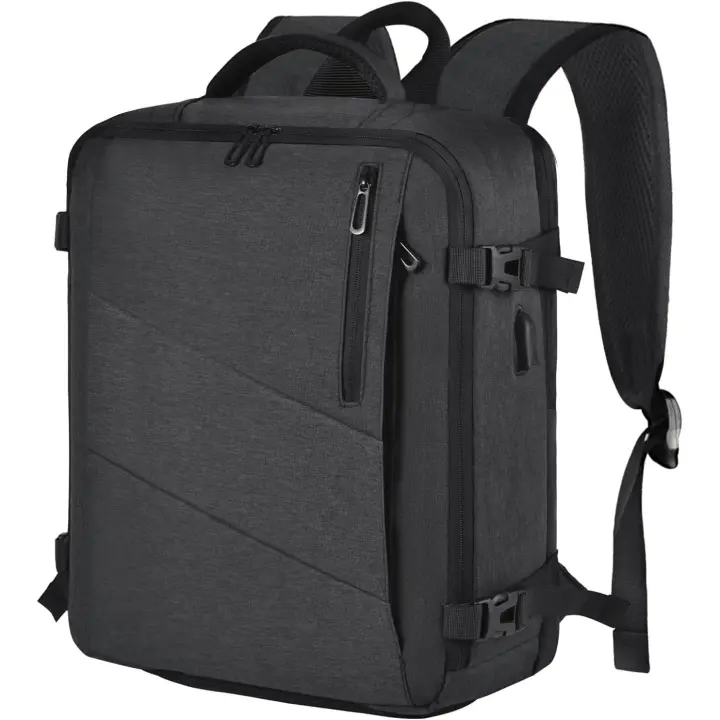 Mochila Viaje Cabina Avion 40x20x25 para Ryanair Maleta Cabin Bag Portátils de Cabina Equipaje de Mano Impermeable Mochileta Compacta Morral para Viajes, Negocios (Gris) - 1
