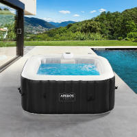 AREBOS Spa Hinchable con LED 154x154cm 4 Personas 600 L - Masaje y Burbujas - Temperatura Ajustable - Uso Interior y Exterior - details 19