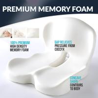 Cojín de asiento de espuma viscoelástica, adecuado para el conductor de camión, cojín de silla de oficina, cojín de silla para el hogar, cojín de asiento de automóvil, cojín antideslizante, cojín de asiento, cojín de asiento ergonómico - details 1