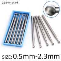 6pcs Brocas De Bola De Tungsteno Acero Para Grabado Y Carving 0.5-2.3mm Tamaño De Broca 2.35 Cola Para Madera Y Herramientas De Corte - details 0