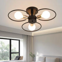 Modern LED Chandelier Cambio De Color Para Sala Comedor Dormitorio Lámpara De Techo Auto-Contenida Metálica Vintage 220V - details 0