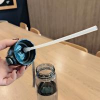Botella Deportiva De 800ML Con Tapa Y Pajita a Prueba De Fugas Ecológica Para Exteriores Sin BPA Reutilizable Lavable - details 4