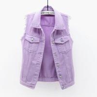 Mens Hooded Denim Vest Casual Vintage Ripped Outerwear Cowboy Gilet - details 2