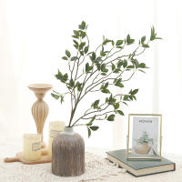 Ramas Largas De Ficus Artificiales Hojas Verdes Para Plantas Falsas Decoración De Fiesta Boda Sala De Estar Hogar Prop De Exposición - details 0