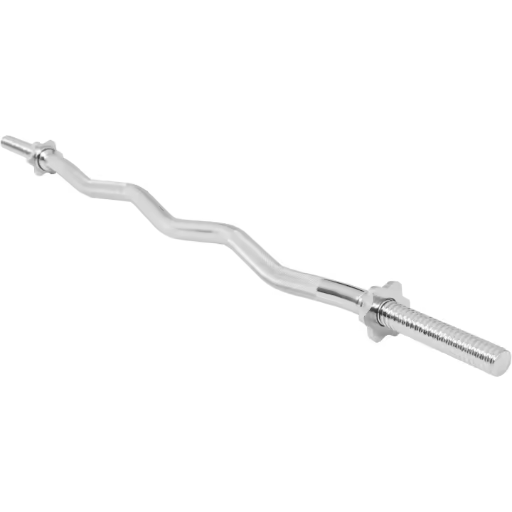Gorilla Sports Barra Curl SZ con cierres de Spinlock Star 120 cm - 1