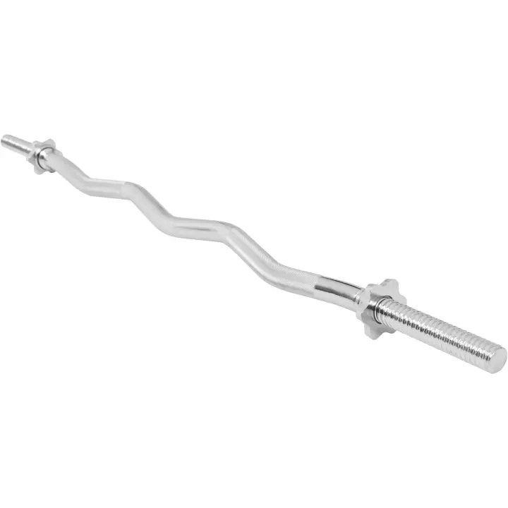 Gorilla Sports Barra Curl SZ con cierres de Spinlock Star 120 cm - 1