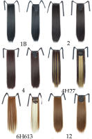 Hairstar 22Pulgadas Sintética Cola De Caballo Fibra Resistente Al Calor Recta Extensión De Cabello Clip in Color Sólido Pure Color - details 3
