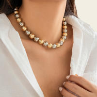 Collar Corto De Bolas Grandes Para Mujer Accesorio De Cuello Con Cadena Joyería De Moda 2024 Pulsera Encantos Tendencia - details 3