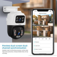 Cámara De Seguridad IP KERUI PTZ Dual Lens 6MP POE Exterior Video CCTV Observación Remota Compatible Con Onvif iCSEE Negra - details 3
