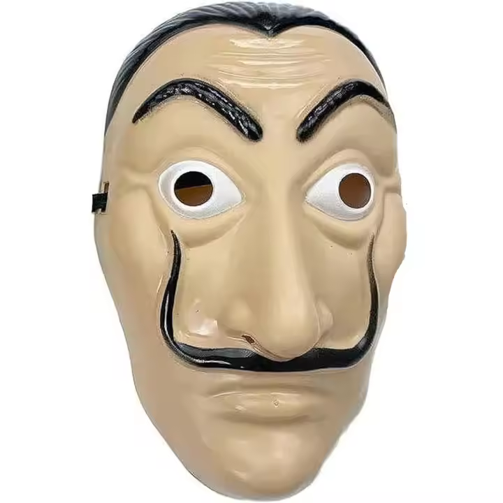 Kebedo Moda Máscara Dali Careta Realista para Fiesta Halloween Carnaval Disfraz Casa de Papel Mask Resistente Talla Única Ajustable para Hombre Mujer - 1