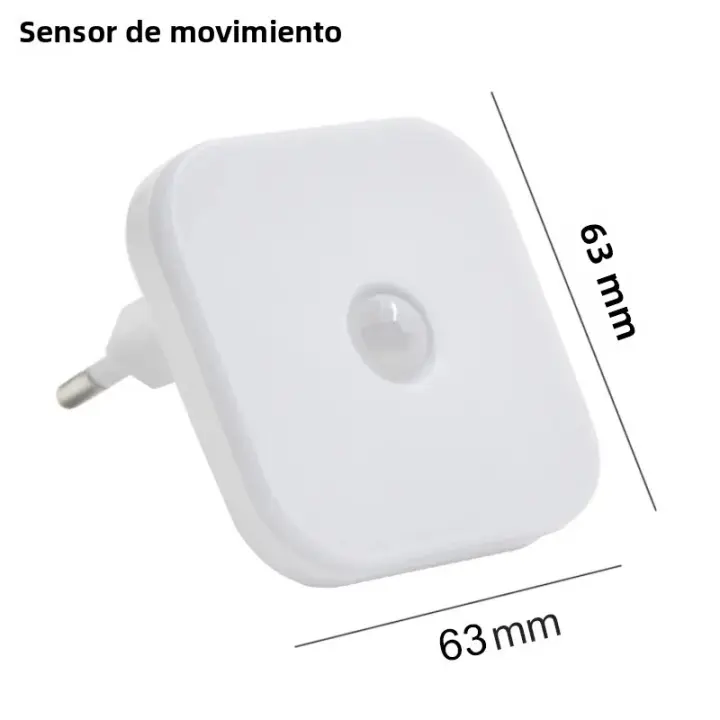Lámpara Nocturna Con Sensor De Movimiento LED EU Plug Para Habitación Infantil Luz De Noche Inalámbrica Para Lado De La Cama - 1