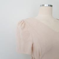 Vestido Largo De Algodón Y Lino Para Mujer Estilo Retro Vintage Con Manga Corta Diseño Sólido A-Line Cuello V Moda De Oficina - details 45