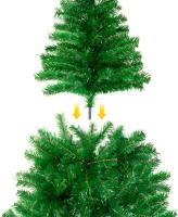 MEJORADA Árbol de Navidad Artificial Abeto de Hoja Espumillón 120-210cm Arboles C/Soporte Metálico - details 3
